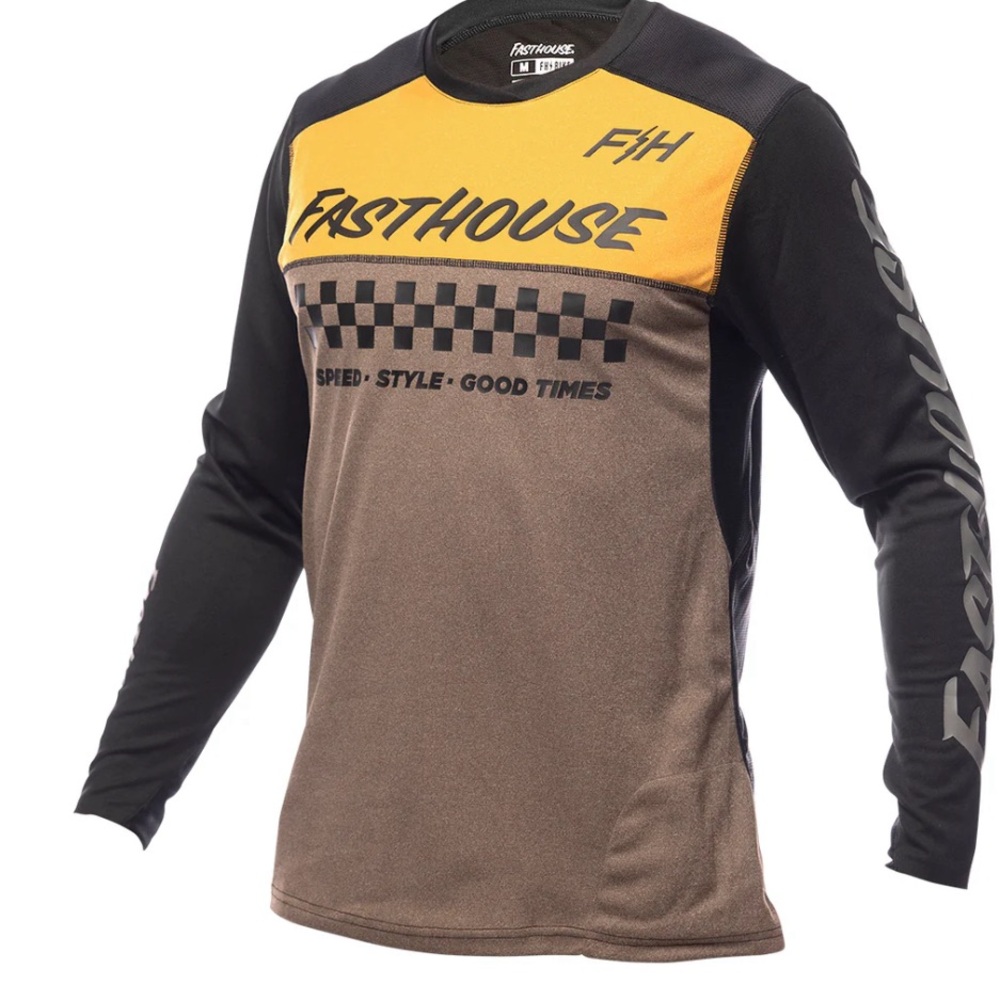 Fasthouse Alloy Mesa LS Heather Gold/Brown Jersey